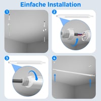 LED prachotesné svietidlo Peasur 120 cm 36 W IP65, vodotesné stropné svietidlo, 3960 lm, 3000 K/4000 K/6500 K, osvetlenie do dielne, pivnice a garáže 3