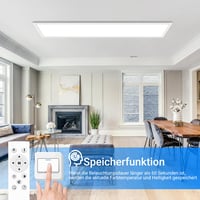 Plafonieră LED Peasur, plată, 120x30 cm, 4100 lm, reglabilă, cu telecomandă, 3000K-6500K, IP44, pentru bucătărie, sufragerie, dormitor, baie, birou, dreptunghiulară 5