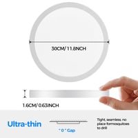Ploché LED stropné svietidlo Peasur 24W, 5 farieb svetla 3000-6500K, vodoodolné kúpeľňové svietidlo IP54, okrúhle 30x1,6 cm, na chodbu, do spálne 3