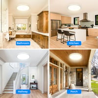 Ploché LED stropné svietidlo Peasur 24W, 5 farieb svetla 3000-6500K, vodoodolné kúpeľňové svietidlo IP54, okrúhle 30x1,6 cm, na chodbu, do spálne 9
