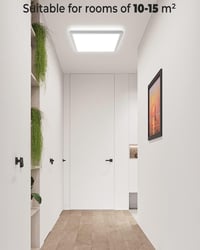 Peasur LED Mennyezeti Lámpa Mozgásérzékelővel 20W 5000K Fehér Négyzet Alakú Modern Beltéri Világítás Lépcsőház Folyosó Garázs 6
