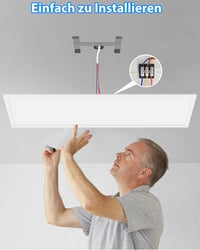 LED stropné svietidlo Peasur s diaľkovým ovládaním, 42W 4600LM, 120x30 cm, 7-farebné RGB podsvietenie, stmievateľné 3000K-6500K, do kuchyne a spálne 8