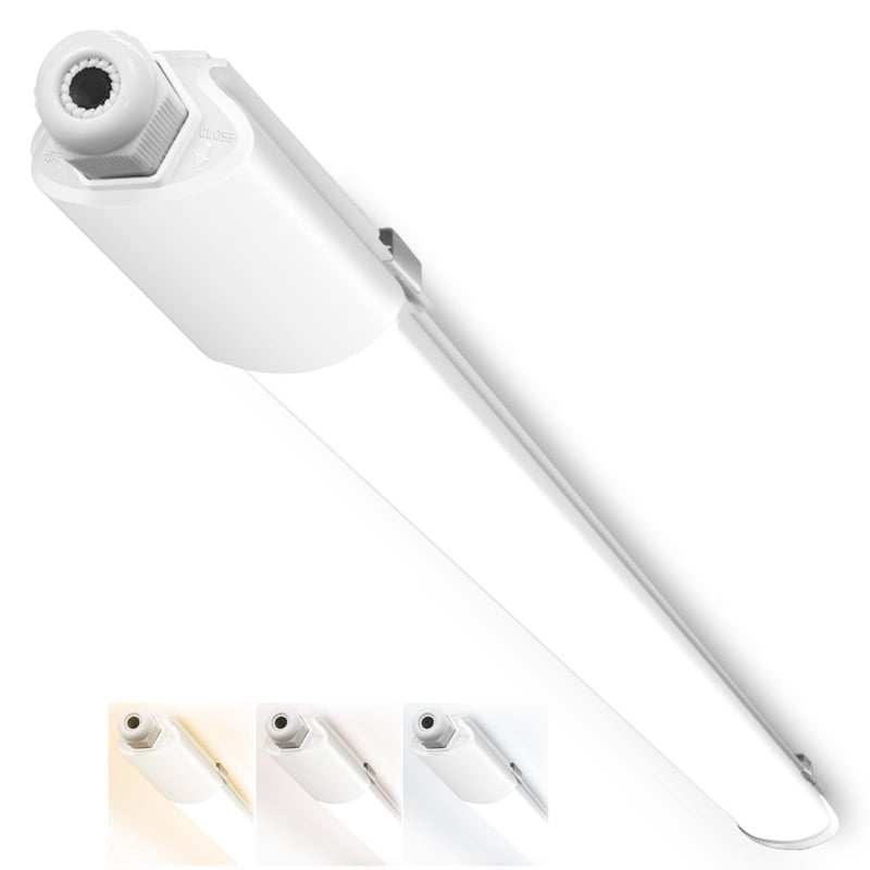 Peasur LED svjetiljka za vlažne prostorije 90 cm, 24W 2640LM, 3000K/4000K/6500K, IP65 vodootporna stropna cijevna svjetiljka, rasvjeta za radionice i podrume, tankog dizajna