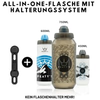 Magnetický cyklistický fľašový set Peaty's x Fidlock Lockin 600 ml – Twist & Release, alternatíva ku košíku na fľašu, dymová farba 6