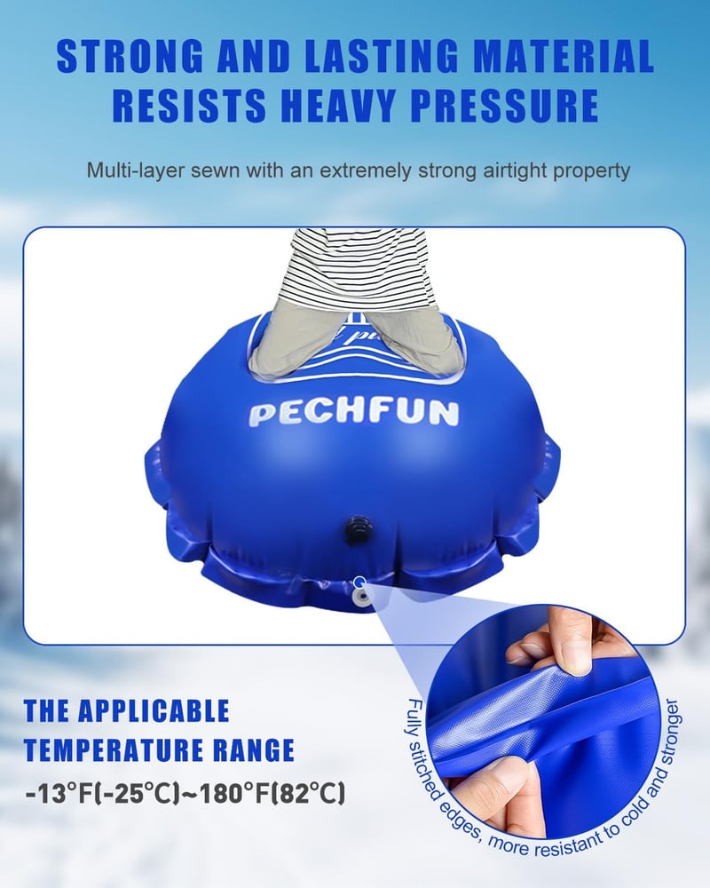 Pechfun 3m Téli Medence Párna XXL Kék Biztonsági Szeleppel Javítókészlettel
