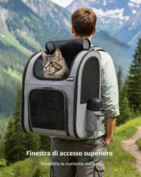 Rucsac transport animale Pecute XL, cu plasă de ventilație, 6-10 kg - gri 3