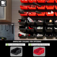Set cutii de depozitare din plastic PECZEKO - negru - 115x80 mm, 10 buc. 3