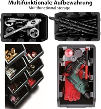 Set cutii de depozitare din plastic PECZEKO - negru - 115x80 mm, 10 buc. 7