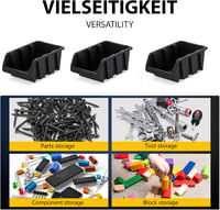 Set cutii de depozitare din plastic PECZEKO - negru - 115x80 mm, 10 buc. 4