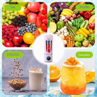 Prenosný mixér Peelanmall 700 ml, mini smoothie mixér s 12 čepeľami z nehrdzavejúcej ocele, USB nabíjateľný mixér na ovocné nápoje s digitálnym displejom, fialový 7