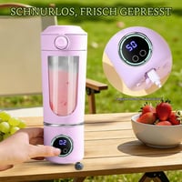 Prenosný mixér Peelanmall 700 ml, mini smoothie mixér s 12 čepeľami z nehrdzavejúcej ocele, USB nabíjateľný mixér na ovocné nápoje s digitálnym displejom, fialový 4