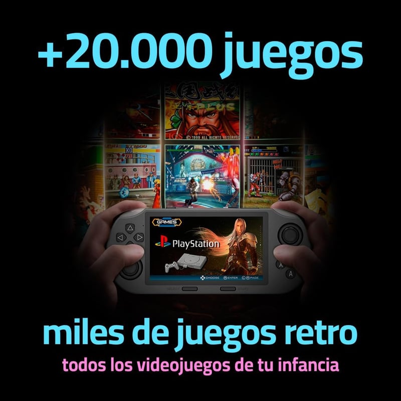 PEENWIN RetroGo Hordozható Retro Játékkonzol 20000+ Játékkal - LCD Kijelző, 3500mAh Akkumulátor, TV Kompatibilis, Multimédia Lejátszó