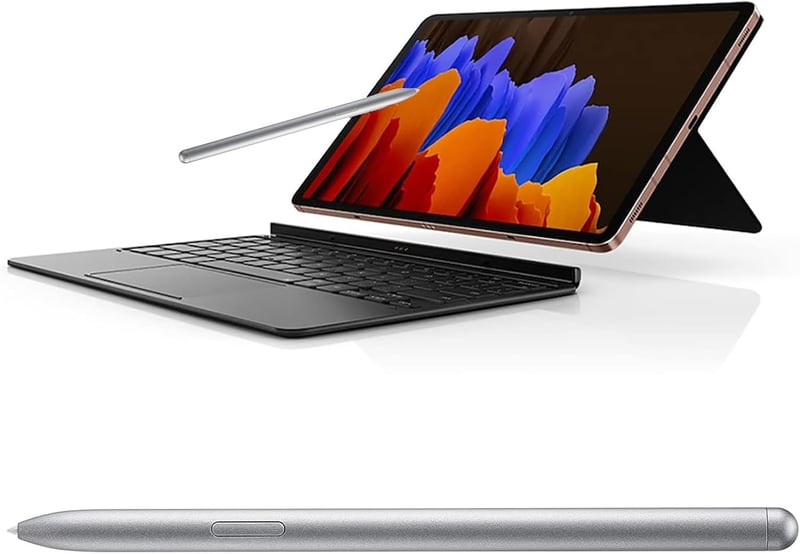 PeiDog S Pen Stylus Ceruza Samsung Galaxy Tab S7 S7+ Tablet Tollhoz - EJ-PT870 Kompatibilis Érintőceruza Mystic Silver Ezüst
