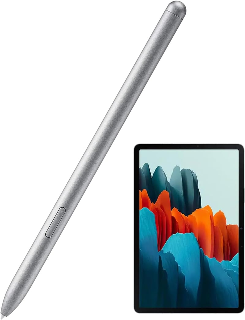 PeiDog S Pen Stylus Ceruza Samsung Galaxy Tab S7 S7+ Tablet Tollhoz - EJ-PT870 Kompatibilis Érintőceruza Mystic Silver Ezüst
