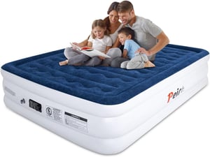 Saltea pneumatică autogonflabilă Peirhw cu pompă integrată, pentru 2 persoane - 203x152x46 cm