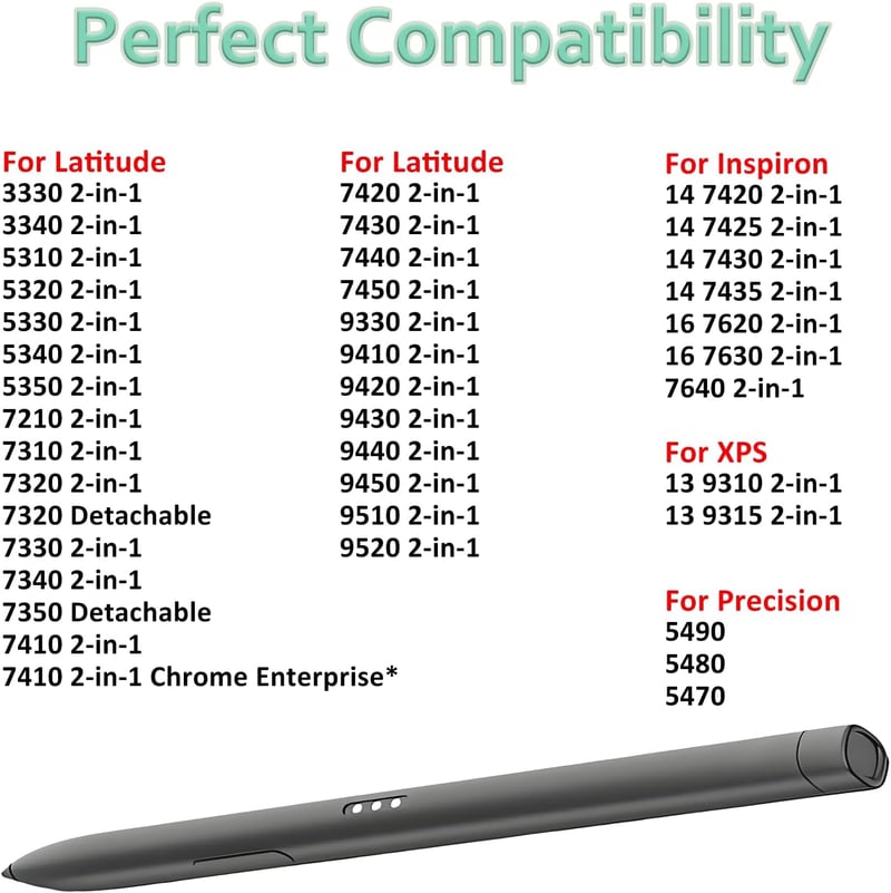 Peixiong Slim Recharge aktív toll Dell PN7522W Latitude Inspiron XPS