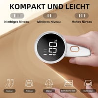 Peiyuu Elektromos Bolyhtalanító - Újratölthető Szövetborotva 6 Pengével, 3 Sebességgel, LED Kijelzővel, Elefántcsont Színben Ruhákhoz, Pulóv 5