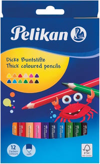 Pelikan Jumbo háromszögletű vastag színes ceruza - 12 szín 1