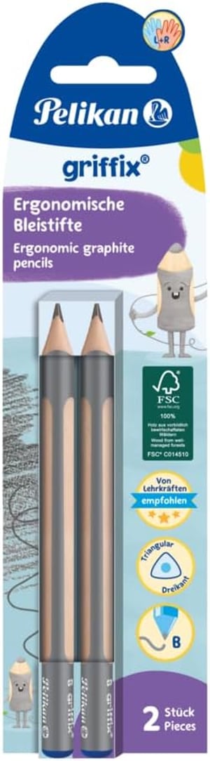 Pelikan Griffix trokutasta drvena grafitna olovka B, 2 kom.