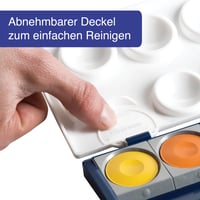 Set de acuarele Pelikan K12 cu 12 culori, tempera albă și 3 pensule 6