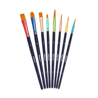 Set de pensule școlare premium Pelikan – 4 pensule cu păr moale și 4 pensule cu peri aspri, set de 8 bucăți 1