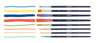 Set de pensule școlare premium Pelikan – 4 pensule cu păr moale și 4 pensule cu peri aspri, set de 8 bucăți 6