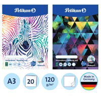 Maliarsky blok Pelikan A3, 20 listov, biely papier 120 g/m², obal s rôznymi motívmi, 1 ks 2
