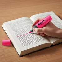 Set de markere fluorescente Pelikan 490 – 4 bucăți, culori neon, vârf teșit, cerneală lavabilă, pentru școală și studiu 6