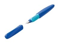 Plniace pero Pelikan Twist s oceľovým hrotom veľkosti M a atramentovou bombičkou, deep blue 1