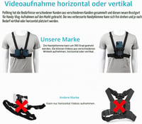 PellKing hrudný držiak na telefón, popruh na smartfón, držiak na akčnú kameru pre POV zábery, kompatibilný so Samsungom, iPhonom a modelmi Plus 7