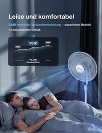 PELONIS 16 hüvelykes állóventilátor távirányítóval, 85° lengéssel, 12 fokozat, időzítő 6