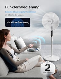 PELONIS 16 hüvelykes állóventilátor távirányítóval, 85° lengéssel, 12 fokozat, időzítő 8
