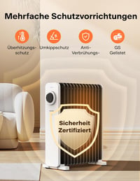 Pelonis 2500W olajradiátor 13 bordával, termosztáttal és túlmelegedés védelemmel 6