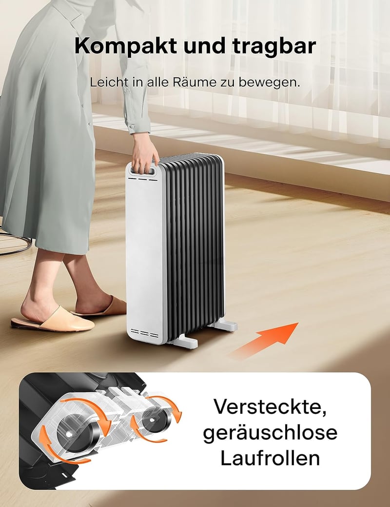Pelonis 2500W olajradiátor 13 bordával, termosztáttal és túlmelegedés védelemmel
