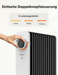 Pelonis 2500W olajradiátor 13 bordával, termosztáttal és túlmelegedés védelemmel 5