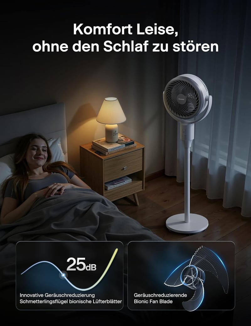 Pelonis 2az1-ben padlóventilátor távirányítóval, 110 cm, 3 fokozat, 1500 m³/h