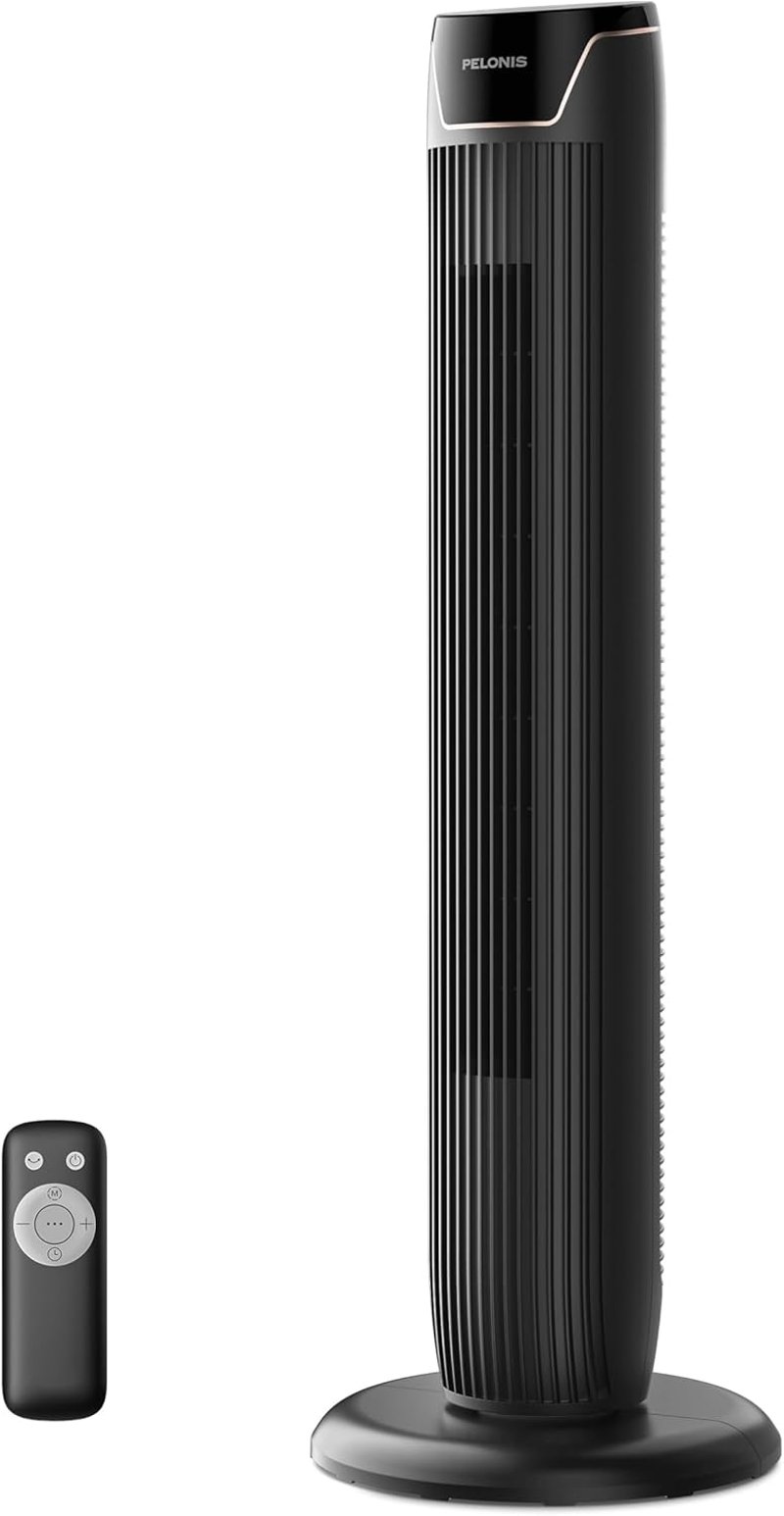 Pelonis Torony Ventilátor Távirányítóval, Csendes Állóventilátor Hálóhoz és Irodához