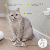 Automatický dávkovač vlhkého krmiva pre mačky Peluvio Nube s chladením a ovládaním cez inteligentnú Wi-Fi aplikáciu 10