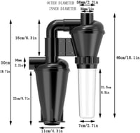 PEMEDOR Dupla Szűrős Ciklon Porelszívó Faipari Barkács Munkákhoz 50mm Turbó Szűrővel Műhely Porszívó Peremmel - Double Filter Set Bucket 10