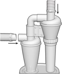 PEMEDOR Dupla Szűrős Ciklon Porelszívó Faipari Barkács Munkákhoz 50mm Turbó Szűrővel Műhely Porszívó Peremmel - Double Filter Set Bucket 8