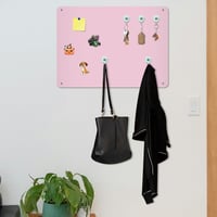 Magnetická kovová tabuľa Penbinmall 43x30 cm, ružová - Samolepiaca tabuľa z nehrdzavejúcej ocele pre deti, do kancelárie, do kuchyne, odolná voči poškriabaniu 7