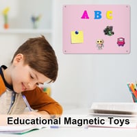 Magnetická kovová tabuľa Penbinmall 43x30 cm, ružová - Samolepiaca tabuľa z nehrdzavejúcej ocele pre deti, do kancelárie, do kuchyne, odolná voči poškriabaniu 6