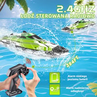 PENGBU RC 25 km/h távirányított hajó LED fénnyel, 2.4 GHz, 40 perc játékidő, zöld - Green 4