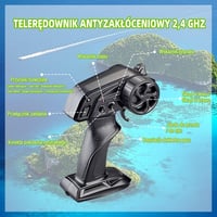 PENGBU RC 25 km/h távirányított hajó LED fénnyel, 2.4 GHz, 40 perc játékidő, zöld - Green 7