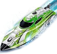 PENGBU RC 25 km/h távirányított hajó LED fénnyel, 2.4 GHz, 40 perc játékidő, zöld - Green 1