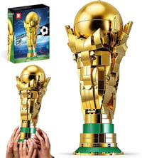 Model 3D DIY trofeu de fotbal PENGBU RC cu minifigurină de colecție pentru băieți și fete 12+, cadou de fotbal pentru adulți 1