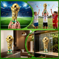 Model 3D DIY trofeu de fotbal PENGBU RC cu minifigurină de colecție pentru băieți și fete 12+, cadou de fotbal pentru adulți 7