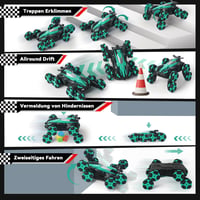 PENGBU RC auto na diaľkové ovládanie 1:16 kaskadérske auto 2,4 GHz 8-kolesové s funkciou pary, LED svetlami a hudbou pre deti od 6, 7, 8, 9 rokov pre chlapcov 4