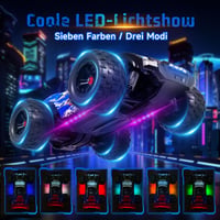 RC Monster Truck PENGBU 1/14 – 40 km/h, 7-farebné LED osvetlenie, pohon 4x4, 2x2000 mAh batéria, 2,4 GHz, terénne auto RTR 2