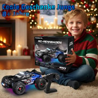 RC Monster Truck PENGBU 1/14 – 40 km/h, 7-farebné LED osvetlenie, pohon 4x4, 2x2000 mAh batéria, 2,4 GHz, terénne auto RTR 7